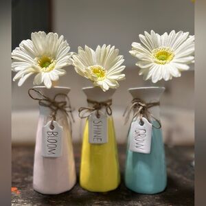 Bloom Shine Grow Ceramic Vase Set